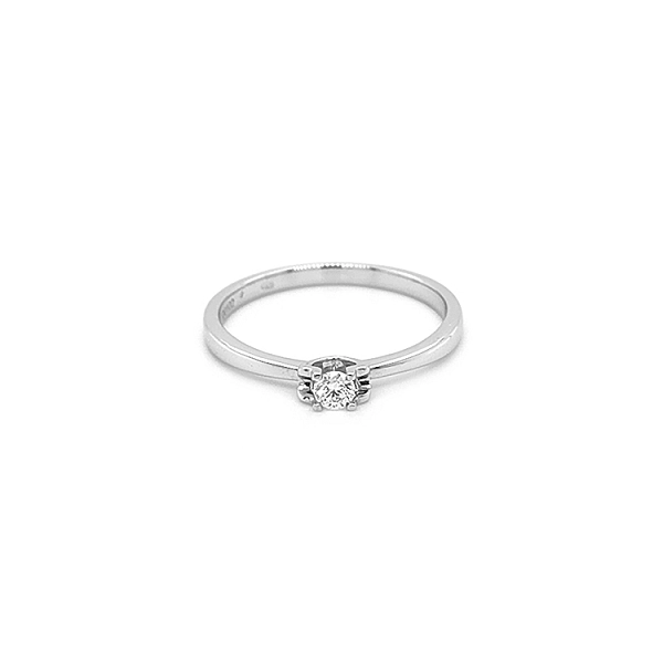 Gold Engagement Ring with Diamond