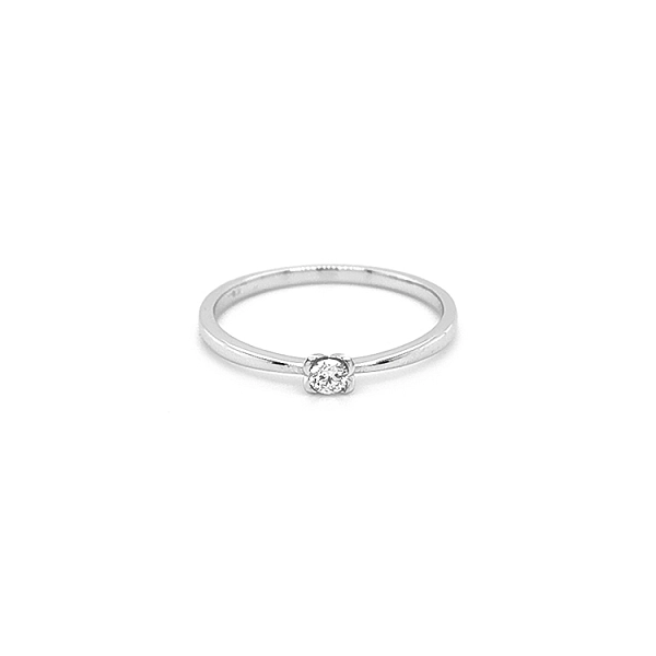 Gold Engagement Ring with Diamond