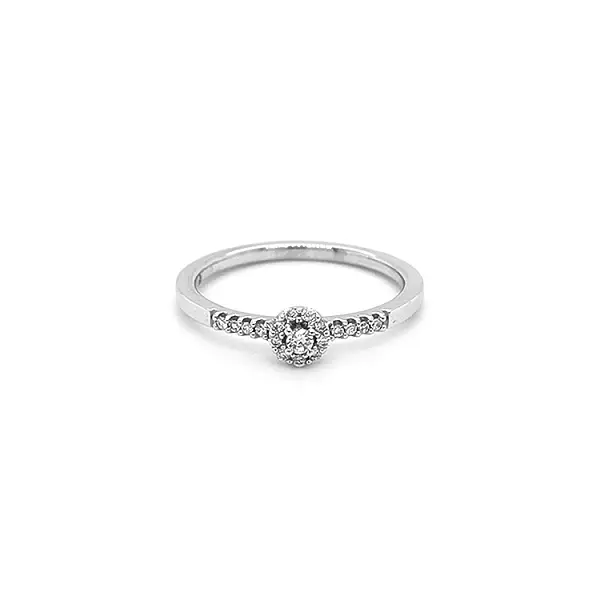 Gold Engagement Ring with Diamonds