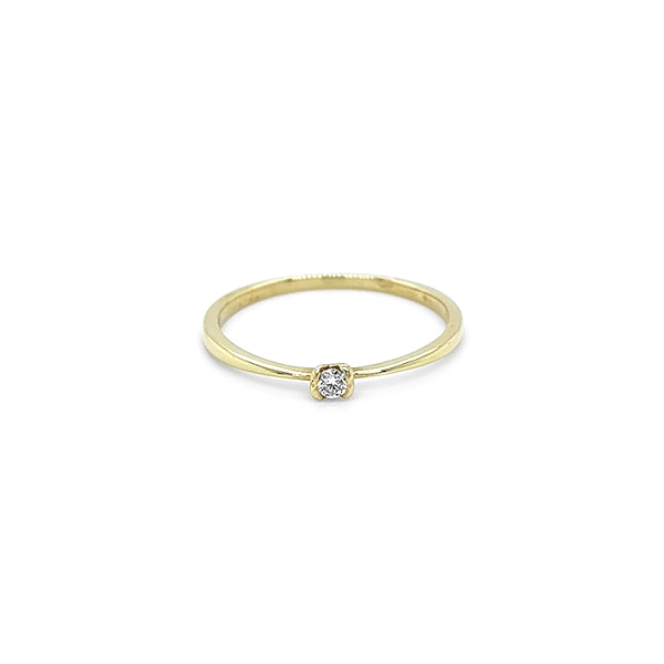 Gold Engagement Ring with Diamond