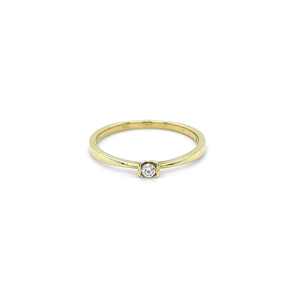 Gold Engagement Ring with Diamond