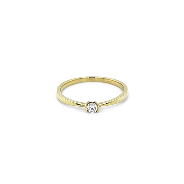 Gold Engagement Ring with Diamond