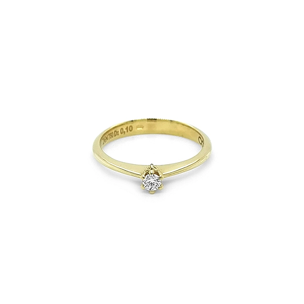 Gold Engagement Ring with Diamond