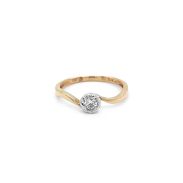 Gold Engagement Ring with Diamond