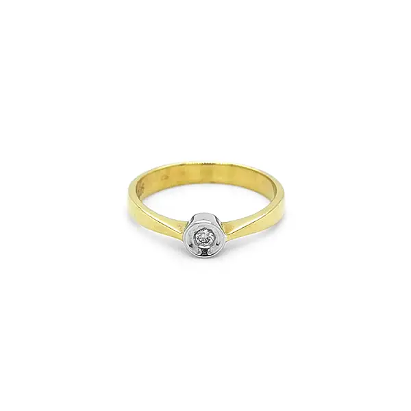 Gold Engagement Ring with Diamonds