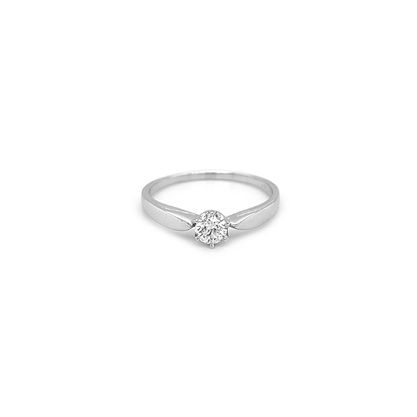 Gold Engagement Ring with Diamond