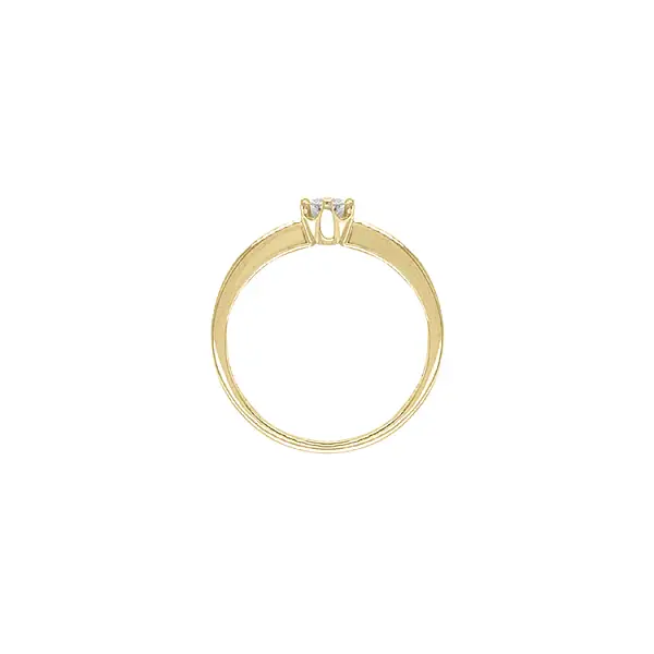 Gold engagement ring with diamond
