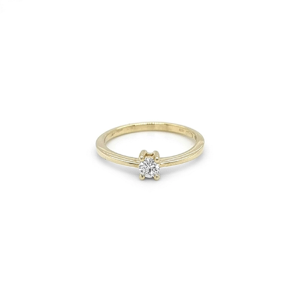 Gold Engagement Ring with Diamond
