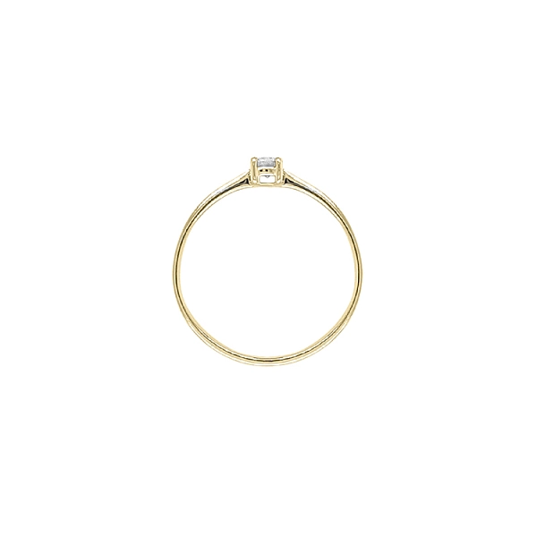 Gold Engagement Ring with Diamond
