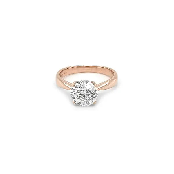 Gold Engagement Ring with Diamond