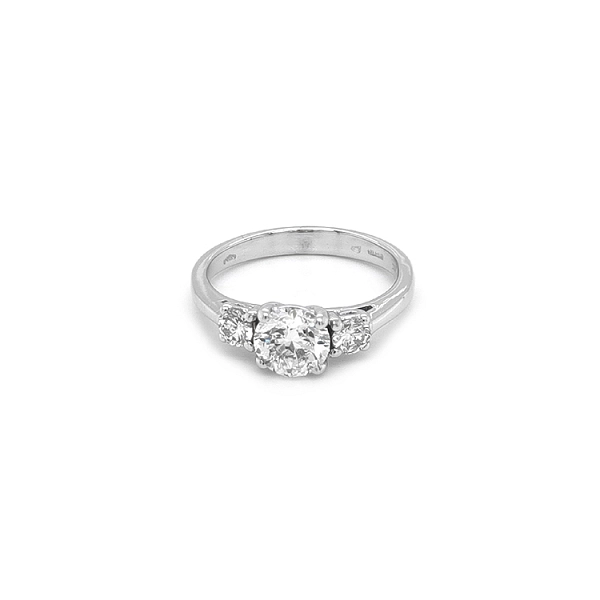 Gold Engagement Ring with Diamonds