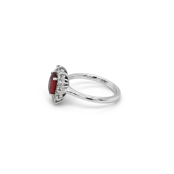 Gold Ring with Ruby and Diamonds