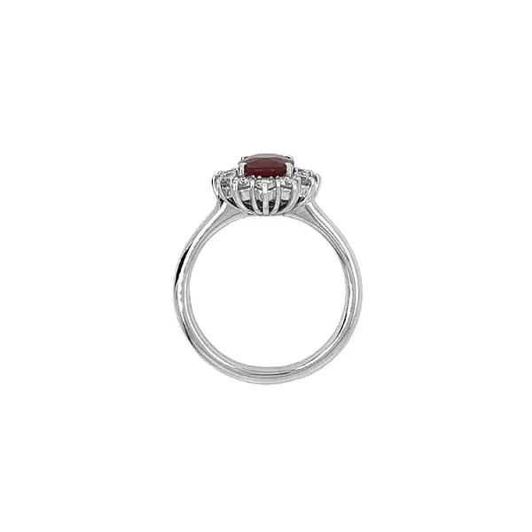 Gold Ring with Ruby and Diamonds