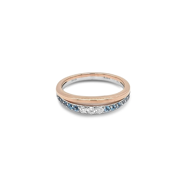 Gold Ring Topazes and Diamonds
