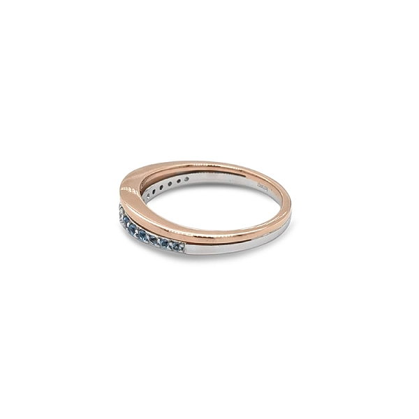Gold Ring Topazes and Diamonds
