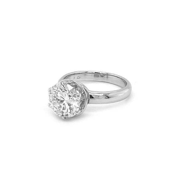 Gold Engagement Ring with Diamond