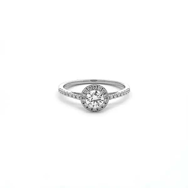 Gold Engagement Ring with Diamonds