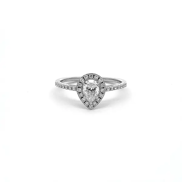 Gold Engagement Ring with Diamonds