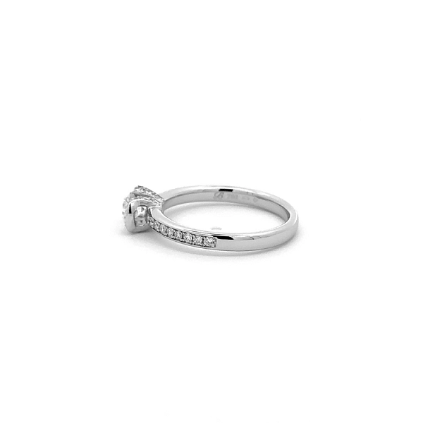 Gold Engagement Ring with Diamonds