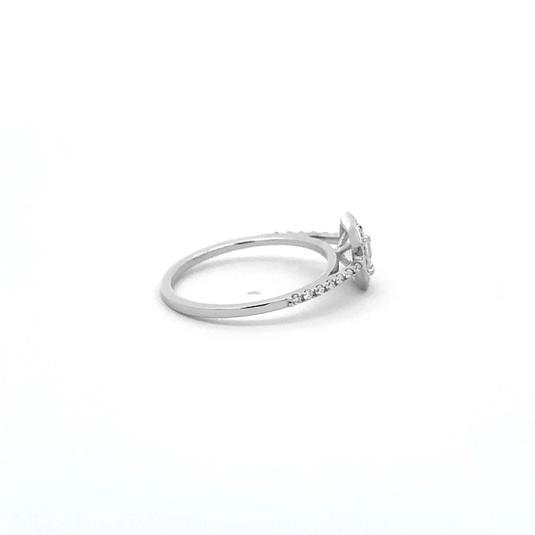 Gold Engagement Ring with Diamonds