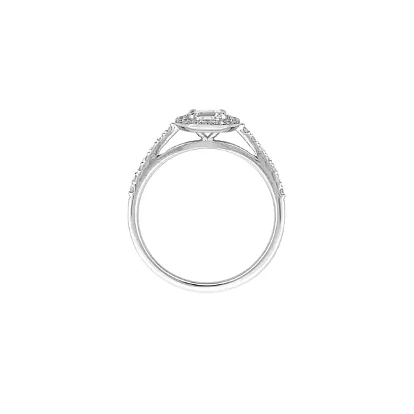 Gold Engagement Ring with Diamonds