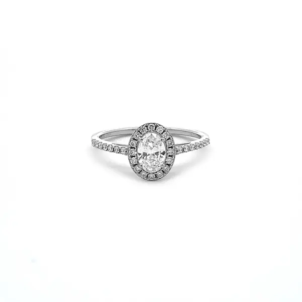 Gold Engagement Ring with Diamonds