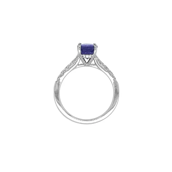 Gold Ring with Tanzanite and Diamonds