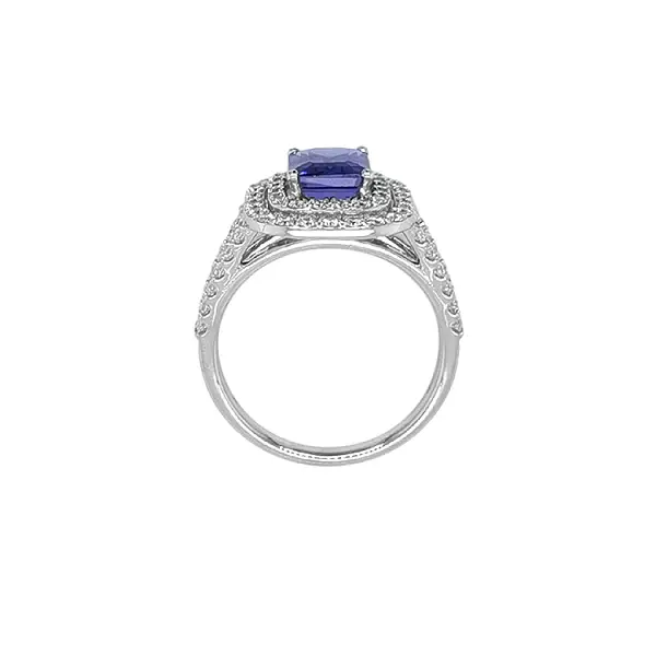 Gold Ring with Tanzanite and Diamonds