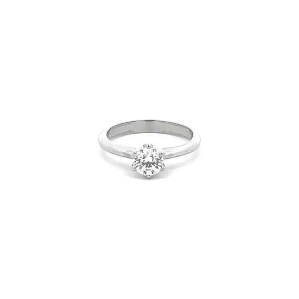 Gold Engagement Ring with Diamond