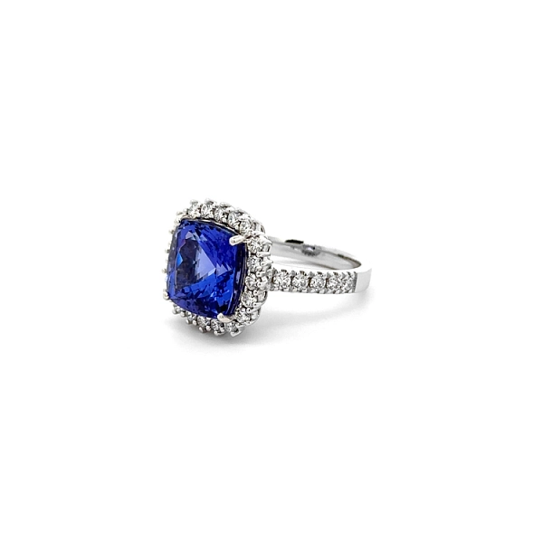 Diamond Ring with Tanzanite