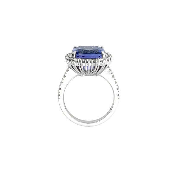 Diamond Ring with Tanzanite