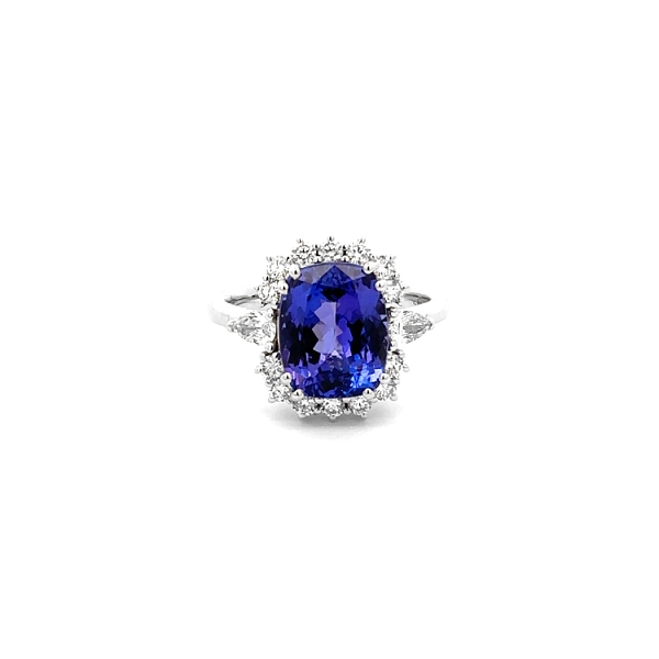 Diamond Ring with Tanzanite