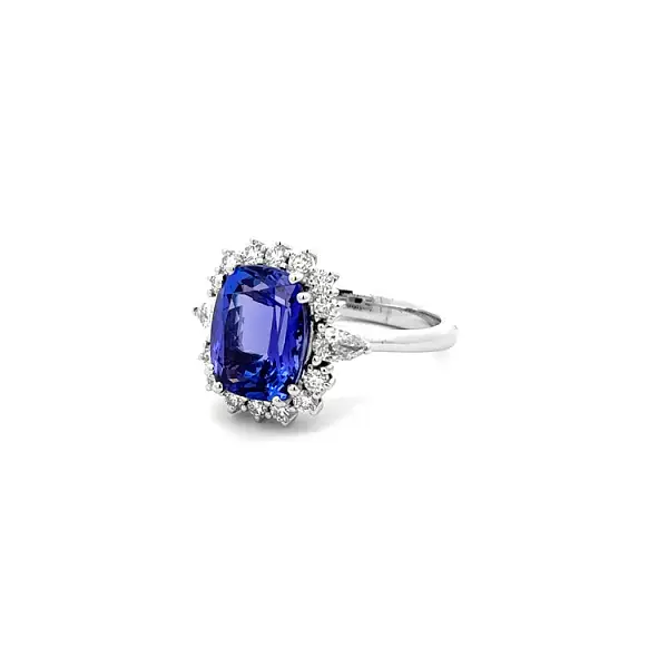 Diamond Ring with Tanzanite