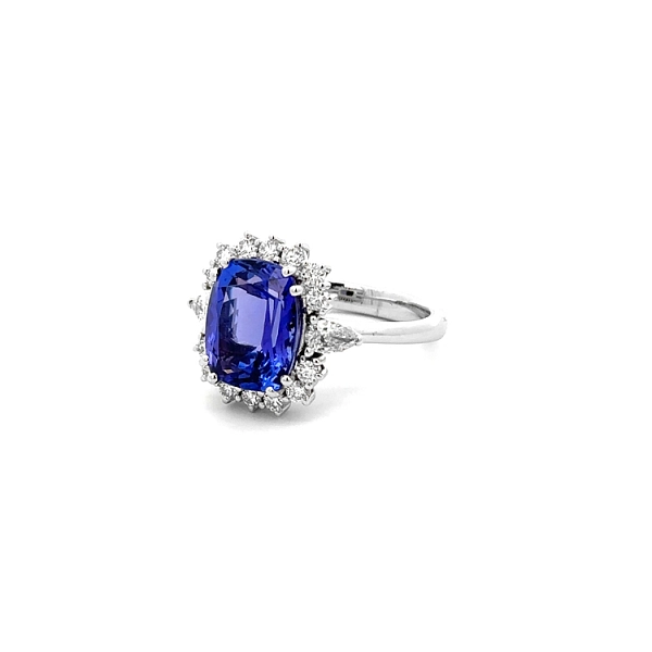 Diamond Ring with Tanzanite
