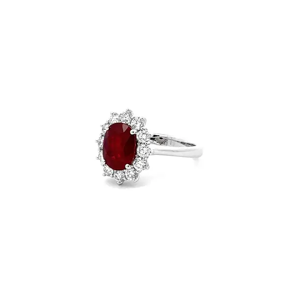 Gold Ruby and Diamonds Ring
