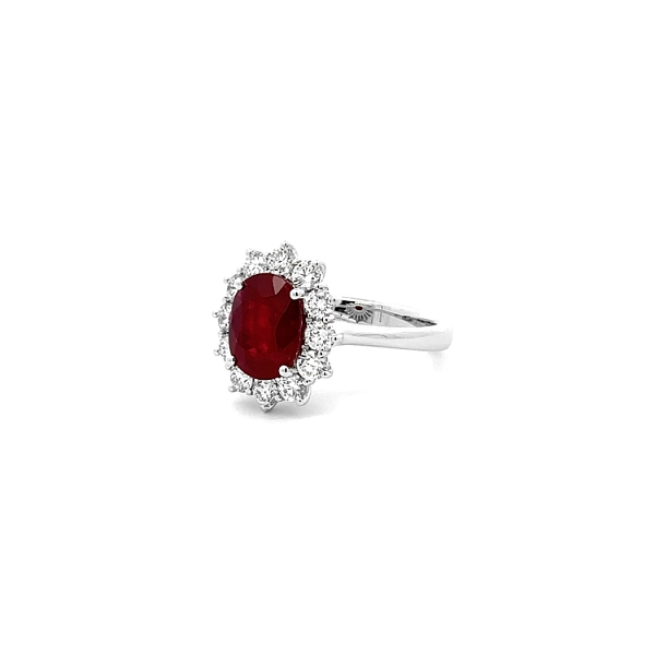 Gold Ruby and Diamonds Ring