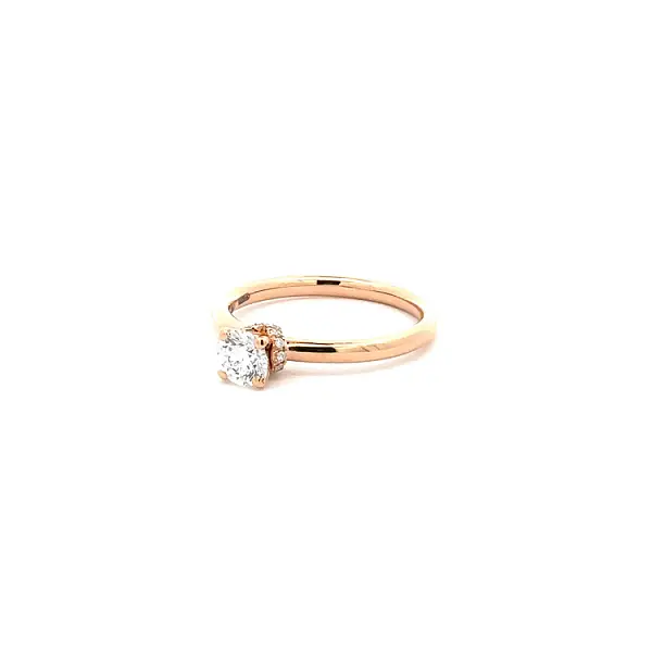 Gold Engagement Ring with Diamond