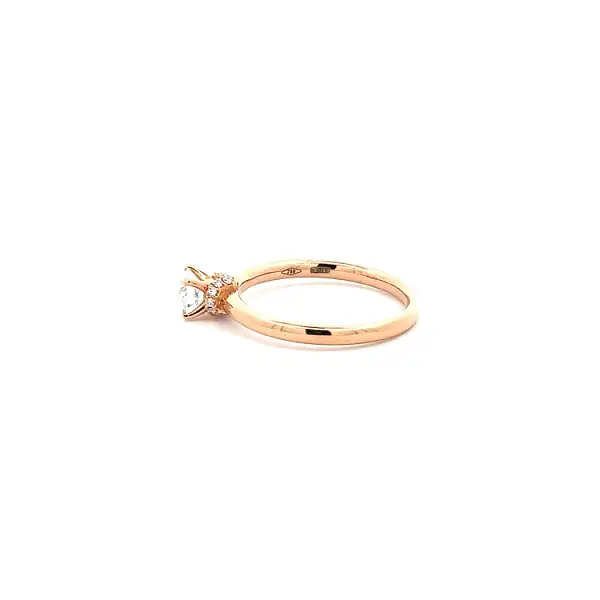 Gold Engagement Ring with Diamond