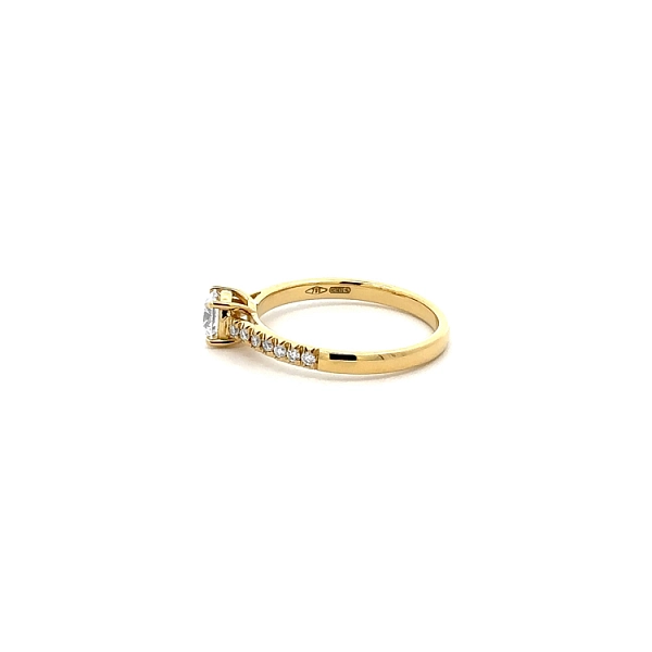 Gold Engagement Ring with Diamonds