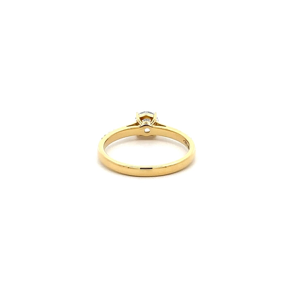 Gold Engagement Ring with Diamonds