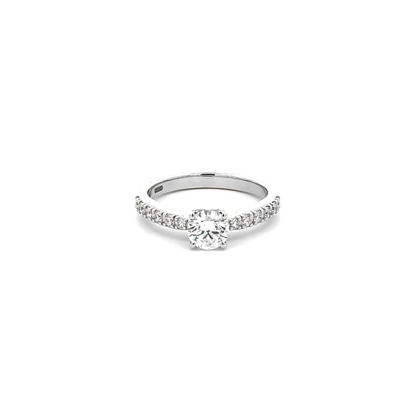 Gold Engagement Ring with Diamonds