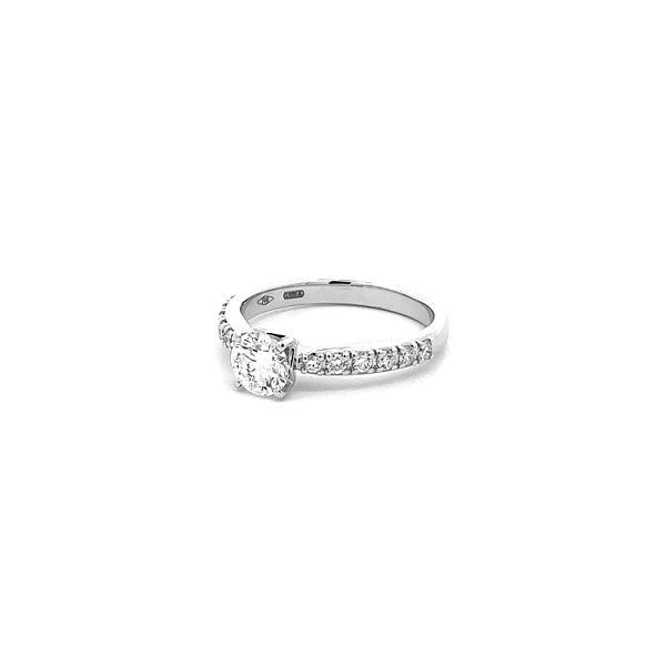 Gold Engagement Ring with Diamonds