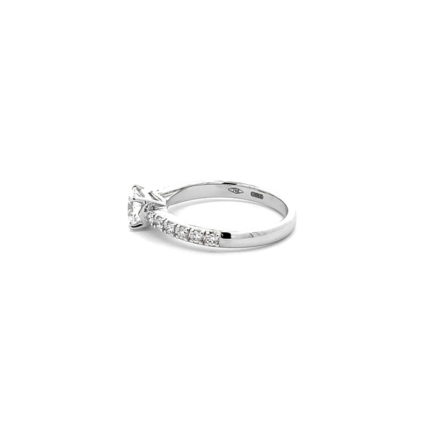 Gold Engagement Ring with Diamonds