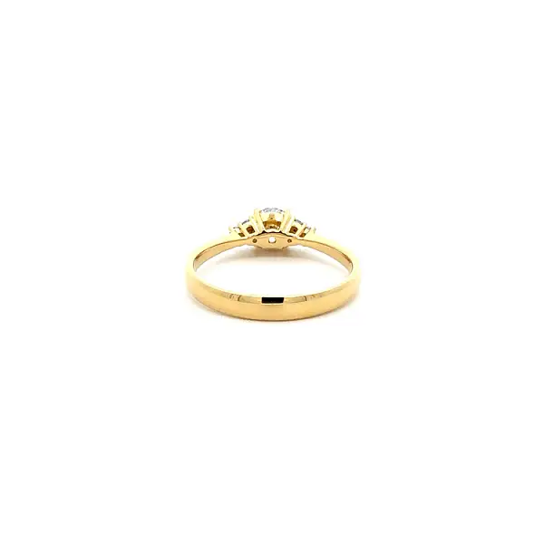 Gold Engagement Ring with Diamonds