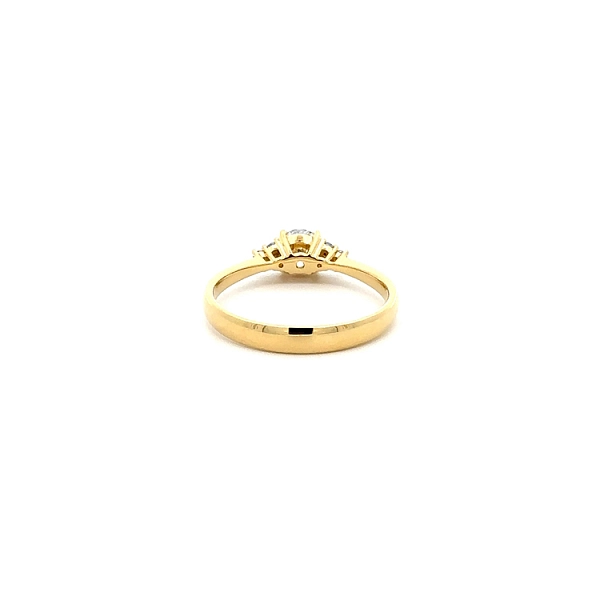 Gold Engagement Ring with Diamonds