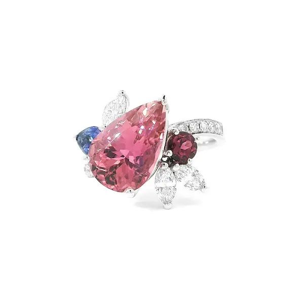 Elegant Jewellery with Pink Tourmaline, Sapphires and Sparkling Diamonds