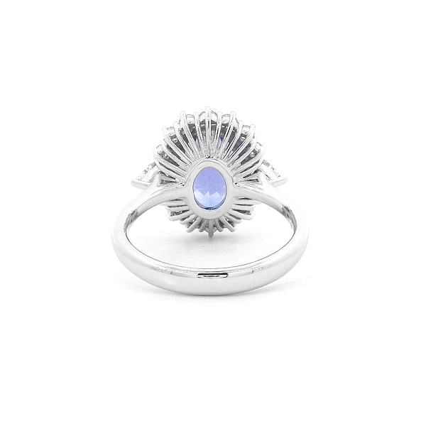 Luxury Jewellery with Tanzanite and Diamonds in White Gold