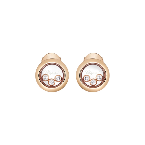 Gold Earrings Chopard Happy Diamonds 83A018-5001