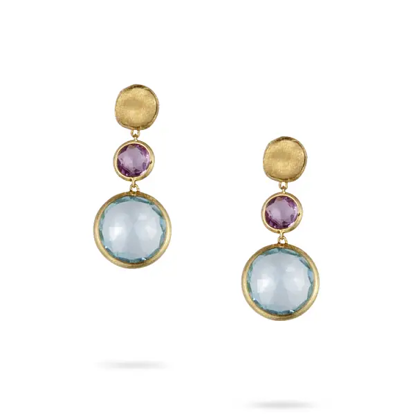 Gold Earrings with Semi Precious Stones Marco Bicego Jaipur