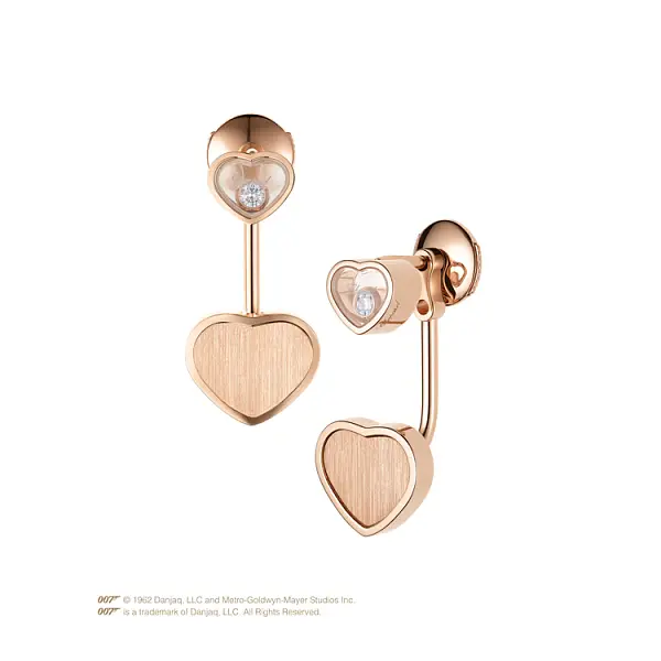 Gold Earrings Chopard Happy Hearts Golden Hearts James Bond 007 83A007-5021
